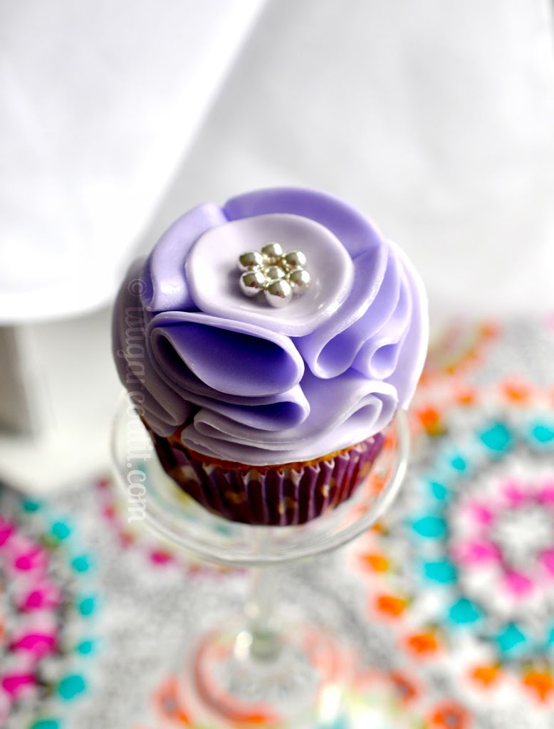 Ruffled Rose Lavender Cupcakes