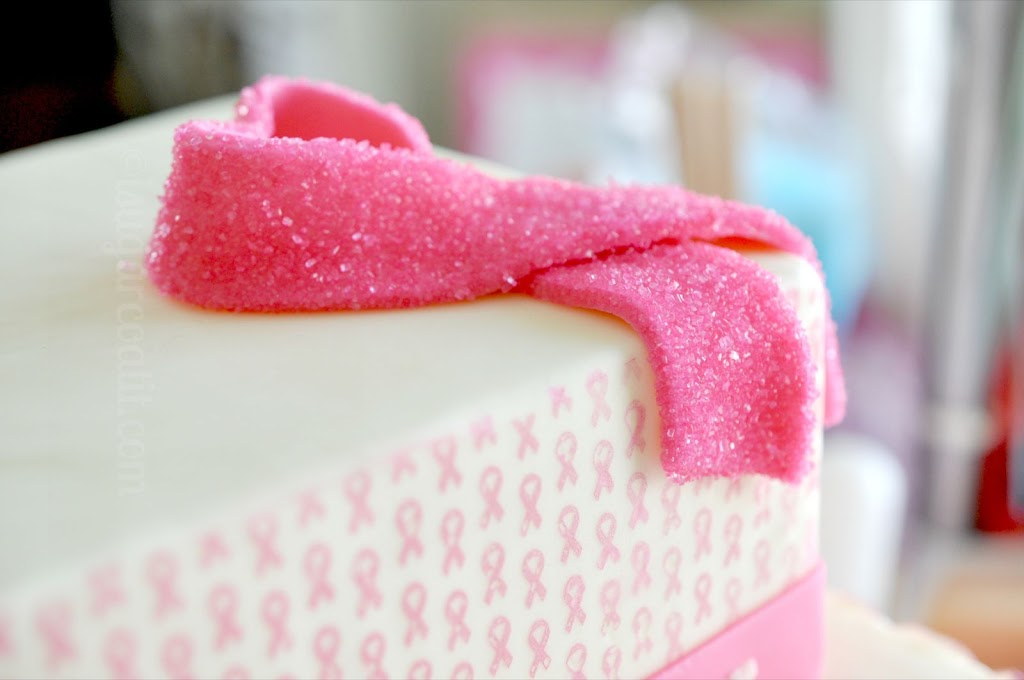 Think Pink! Breast Cancer Awareness Month Ribbon Cake