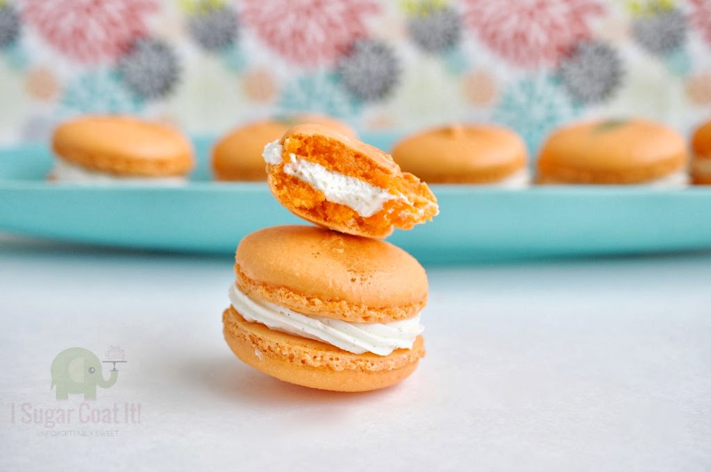 Orange Blossom Creme Macarons