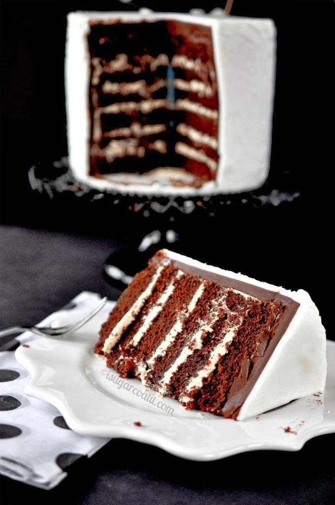 This Stout and Peanut Butter Chocolate Layer Cake boasts six sinfully delicious layers of cake, ganache and peanut butter buttercream.