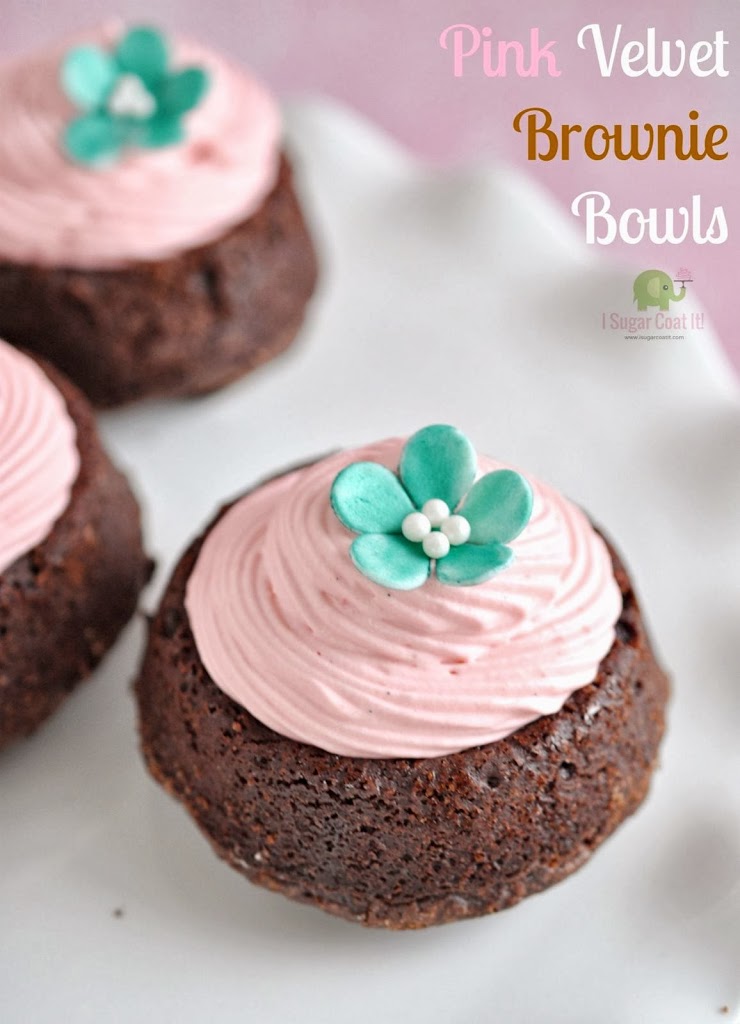 Pink Velvet Brownie Bowls