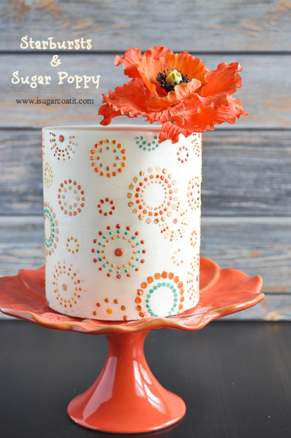 Starbursts Sugar Poppy Cake