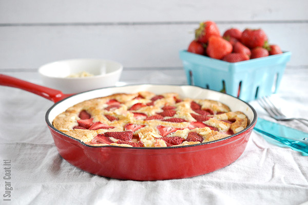 Strawberry Almond Skillet Cake