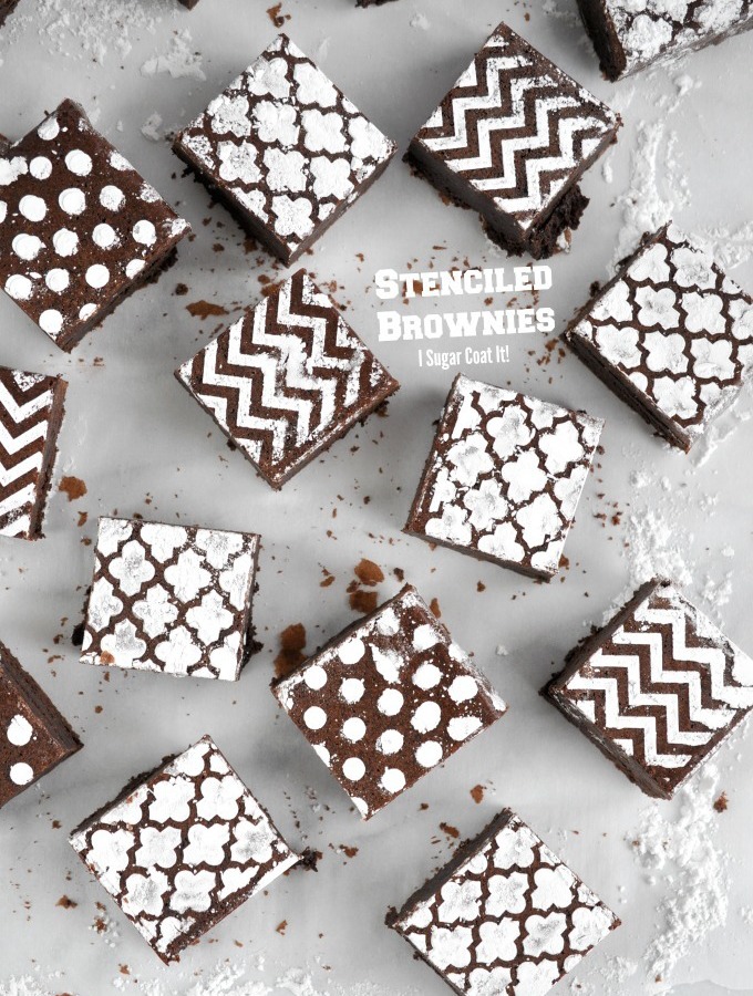 Stenciled Brownies Using Icing Sugar {Tutorial Tuesday}
