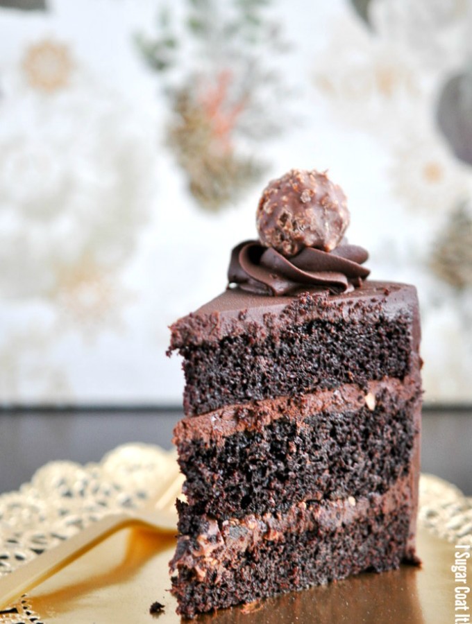 Ferrero Rocher Cake with Gianduja Ganache