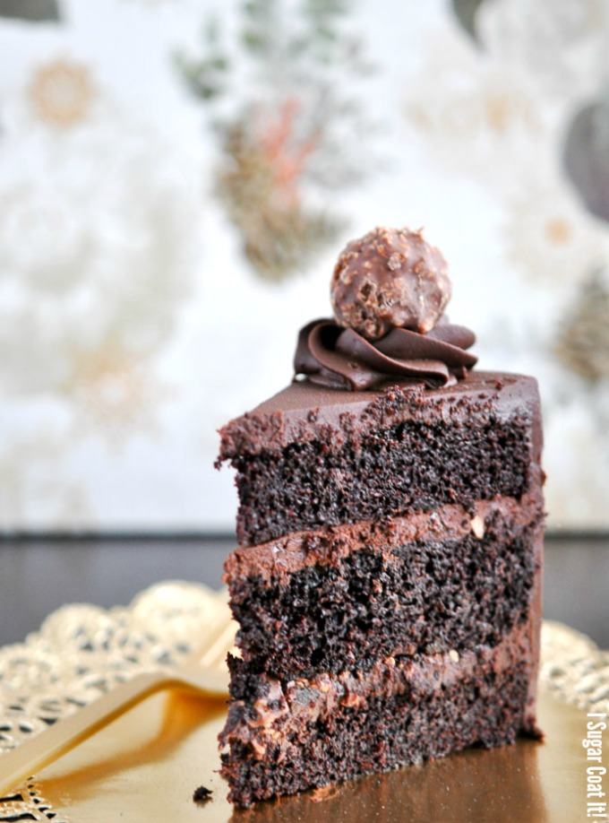 Ferrero Rocher Cake with Gianduja Ganache