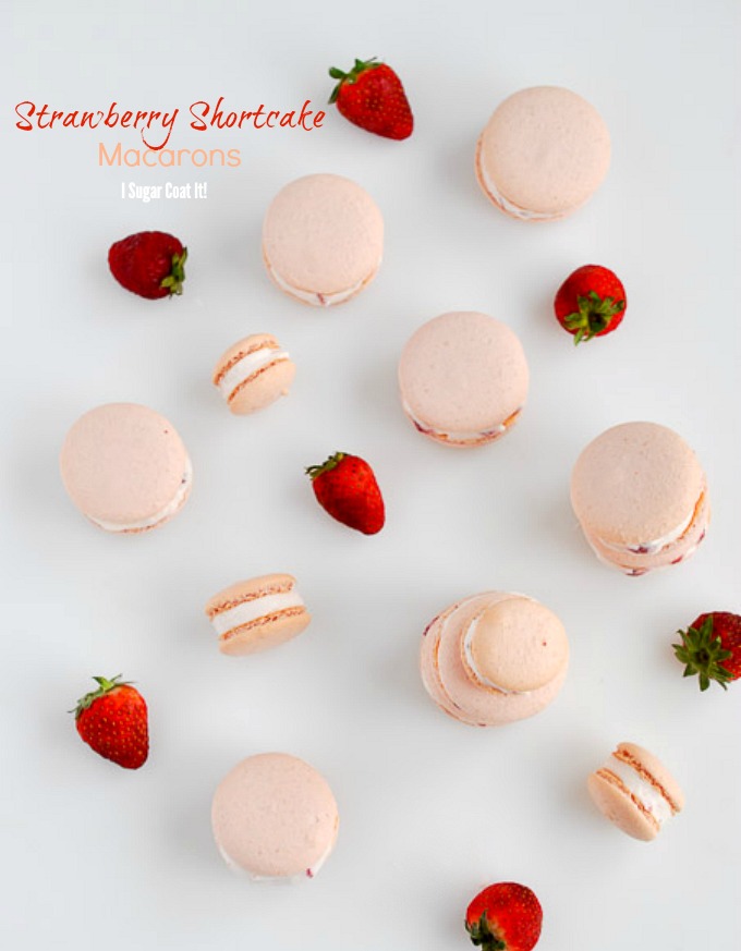 Strawberry Shortcake Macarons - Posh Little Designs
