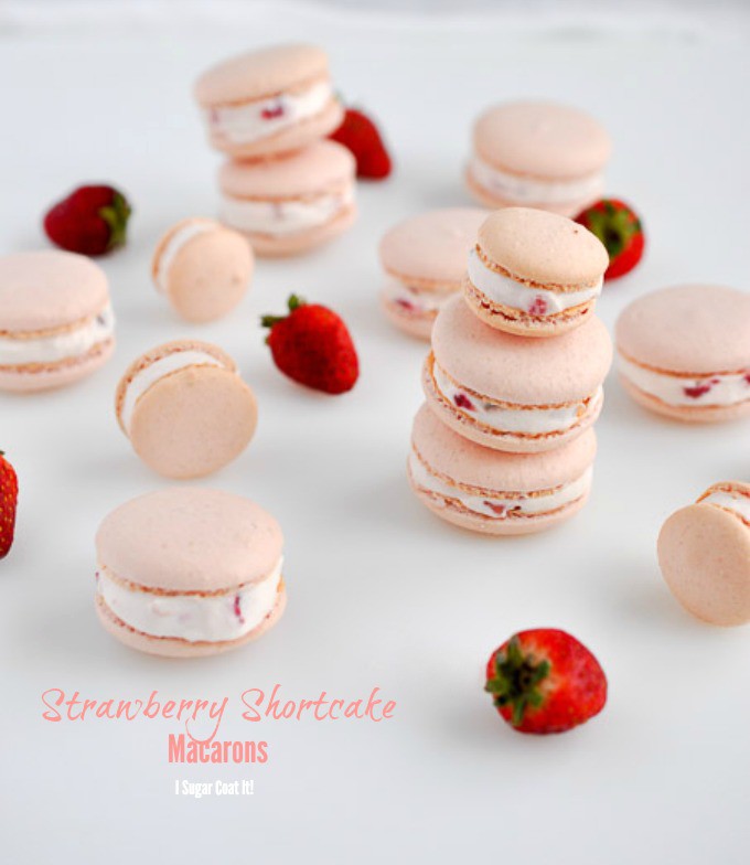 Strawberry Shortcake Macarons