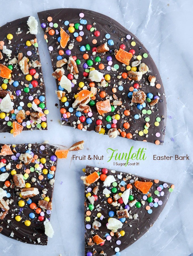 Fruit and Nut Funfetti Easter Bark