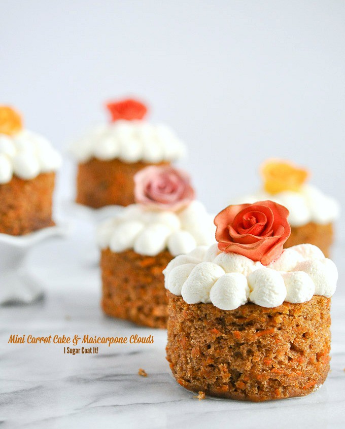 Mini Carrot Cake with Mascarpone Clouds