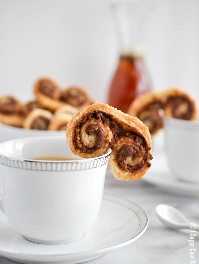 Peanut Butter Chocolate Palmiers