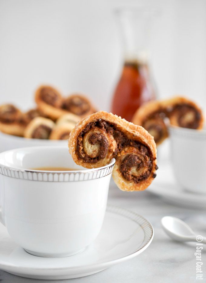 Peanut Butter Chocolate Palmiers