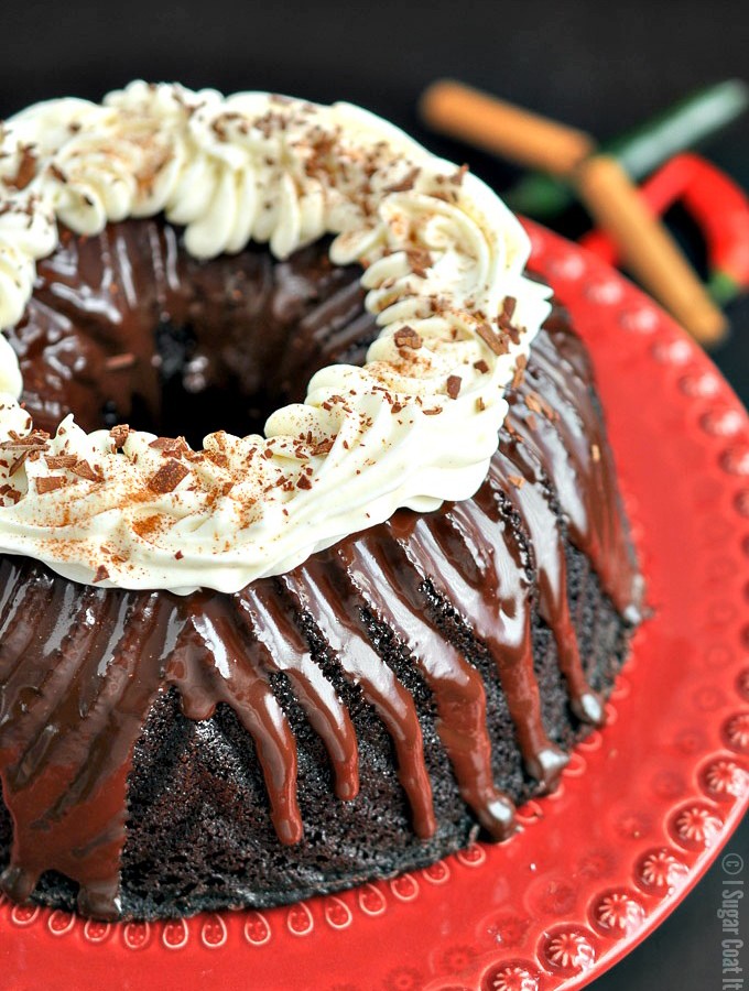 Aztec Hot Chocolate Bundt Cake