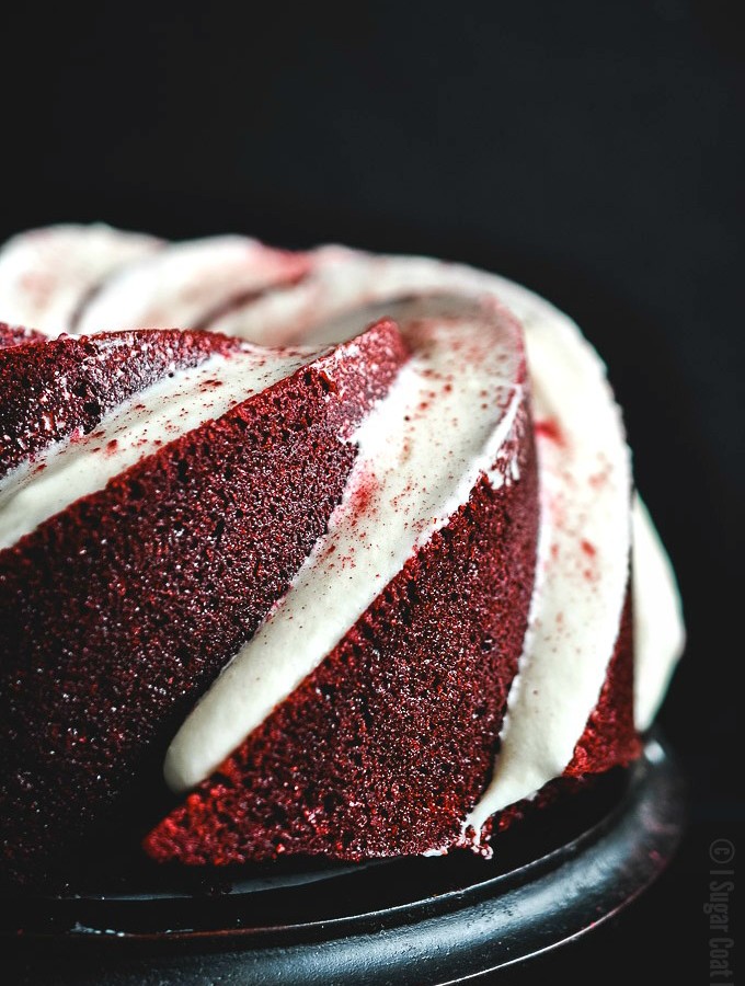 Beets and Beer Red Velvet Bundt Cake