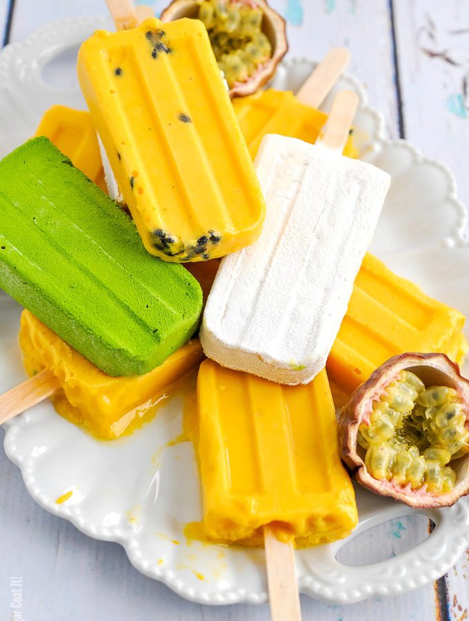 The tropical flavours packed into these Mango Passion Fruit Popsicles are a deliciously cool and colourful way to hold onto summer!