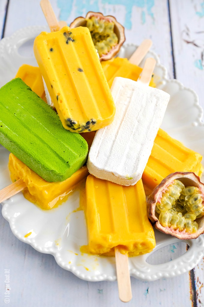 The tropical flavours packed into these Mango Passion Fruit Popsicles are a deliciously cool and colourful way to hold onto summer!