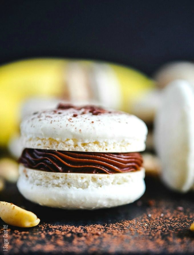 Peanut Butter Banana Macarons - I Sugar Coat It!