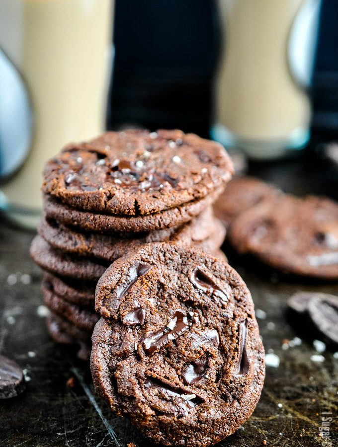 These Chocolate Chunk Shortbread Ice Cream Sandwiches are rich cocoa and dark chocolate chunk shortbread cookies stuffed with delectable homemade ice cream.