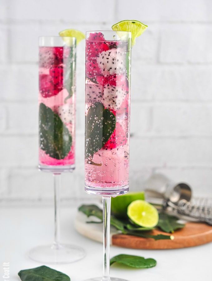 Ring in the New Year on a refreshingly fragrant and pretty pink note, with Dragon Fruit Lychee Mimosa!