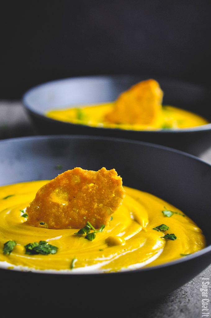 Sous Vide Buttercup Squash Soup made extra flavourful with homemade hen stock, whips up quickly to provide warm bowls of comfort for your soul!